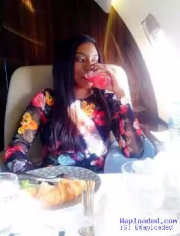 Photos: Actress Chika Ike flies a private jet to Senegal for a Business trip